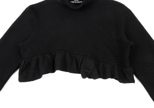 tricot COMME des GARCONS Hem Frill Cropped Wool Knit Sweater K-176001_007