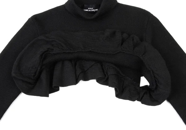 tricot COMME des GARCONS Hem Frill Cropped Wool Knit Sweater K-176001_008