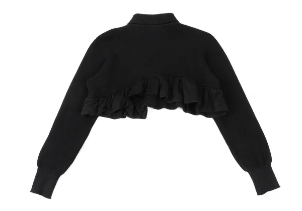 tricot COMME des GARCONS Hem Frill Cropped Wool Knit Sweater K-176001_009