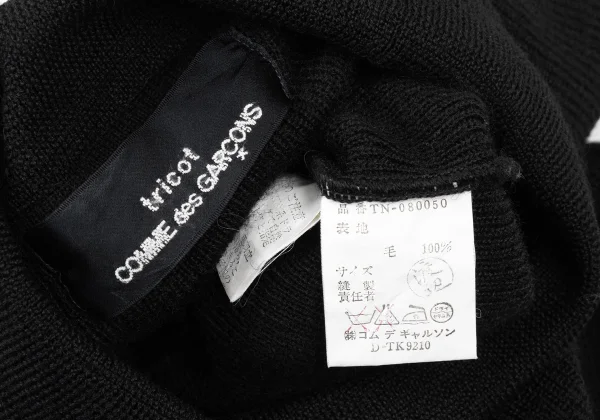 tricot COMME des GARCONS Hem Frill Cropped Wool Knit Sweater K-176001_013