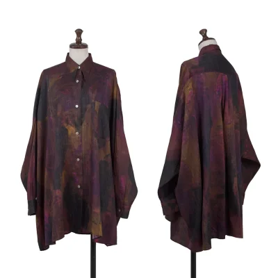 ROMEO GIGLI Watercolor Print Loose-fit Shirt