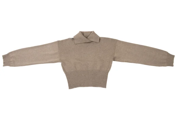 ROMEO GIGLI Wool Asymmetry-Collar Knit Top K-176010_002
