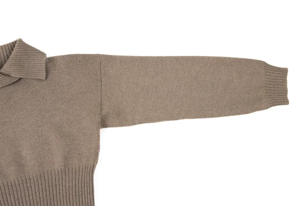 ROMEO GIGLI Wool Asymmetry-Collar Knit Top K-176010_005