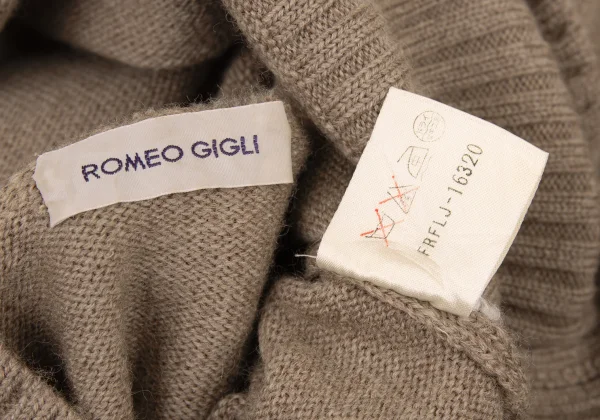 ROMEO GIGLI Wool Asymmetry-Collar Knit Top K-176010_012