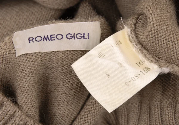 ROMEO GIGLI Wool Asymmetry-Collar Knit Top K-176010_013