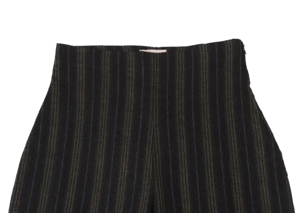 ROMEO GIGLI Wool Blend Striped Weave Cropped Pants K-176012_002