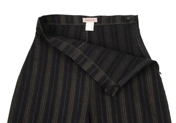 ROMEO GIGLI Wool Blend Striped Weave Cropped Pants K-176012_003