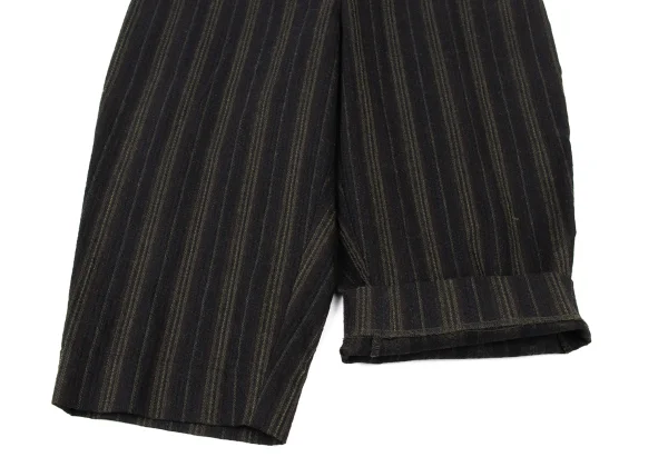 ROMEO GIGLI Wool Blend Striped Weave Cropped Pants K-176012_005