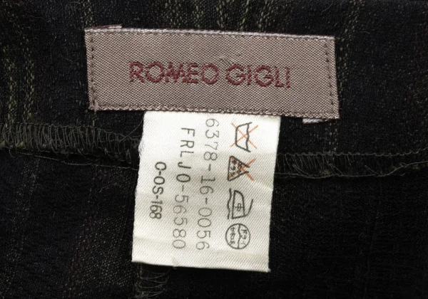 ROMEO GIGLI Wool Blend Striped Weave Cropped Pants K-176012_009