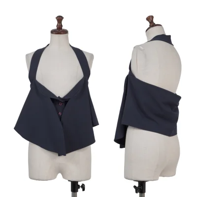 ROMEO GIGLI Cotton Blend Halter-Neck Vest