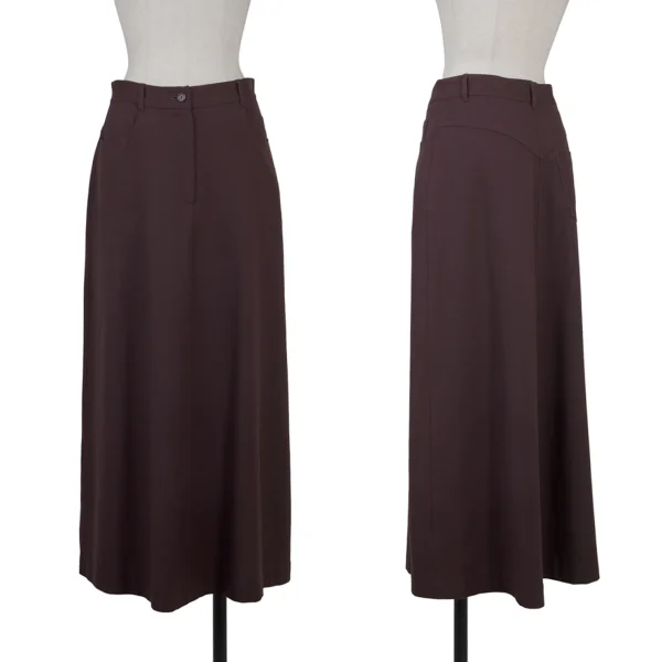 HELMUT LANG Poly Rayon Long Skirt Bordeaux 63-90 K-176017_001