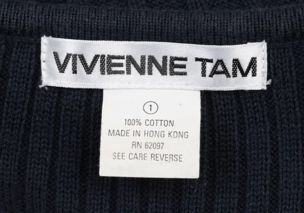 VIVIENNETAM Ribbed Cotton Long Dress K-176020_013