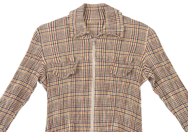 TSUMORI CHISATO Check Pleated Zip Front Top K-176021_003