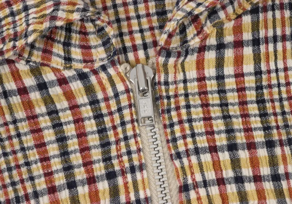 TSUMORI CHISATO Check Pleated Zip Front Top K-176021_005