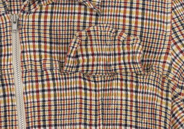 TSUMORI CHISATO Check Pleated Zip Front Top K-176021_006