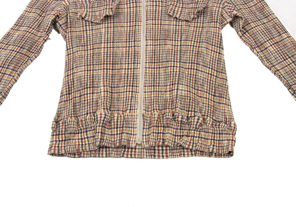 TSUMORI CHISATO Check Pleated Zip Front Top K-176021_009
