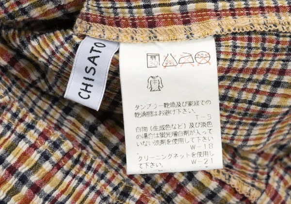 TSUMORI CHISATO Check Pleated Zip Front Top K-176021_013
