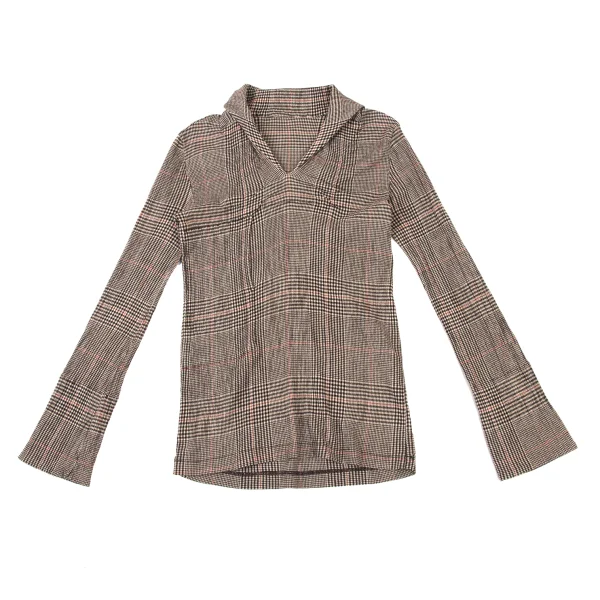 TSUMORI CHISATO Plaid Pleated Sailor Collar Top K-176022_002