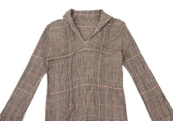 TSUMORI CHISATO Plaid Pleated Sailor Collar Top K-176022_003