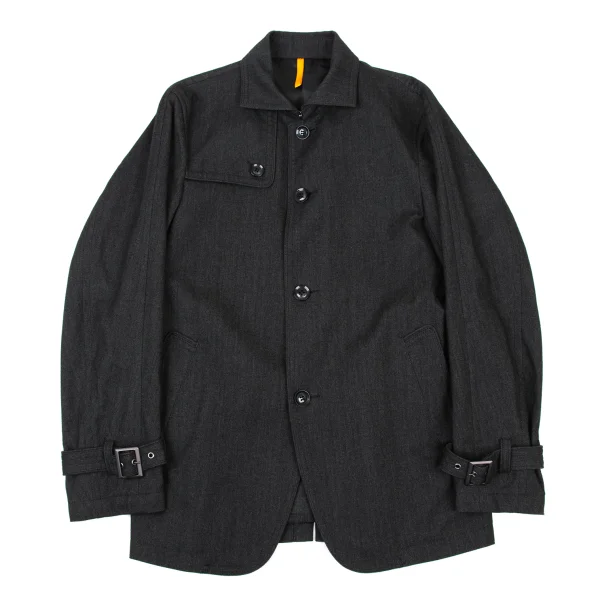 EZ by Zegna Wool Cotton Gun Patch Jacket Black M K-176037_001