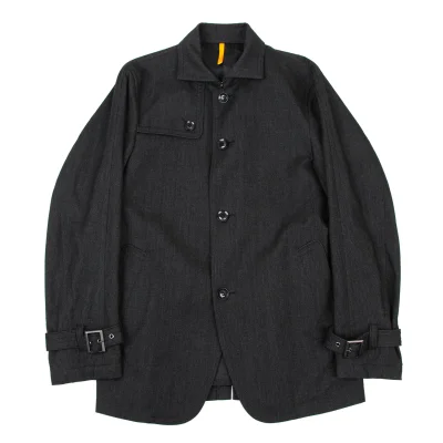 EZ by Zegna Wool Cotton Gun Patch Jacket