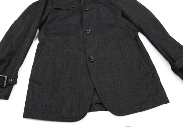 EZ by Zegna Wool Cotton Gun Patch Jacket K-176037_008