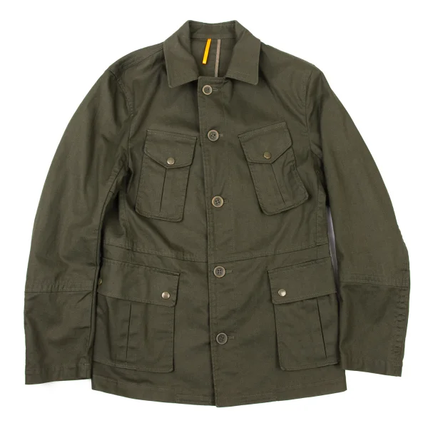 EZ by Zegna Stretch Cotton Safari Jacket Khaki M K-176038_001