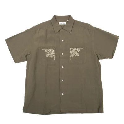 HIROKO HOMME Linen Rayon Embroidery Shirt