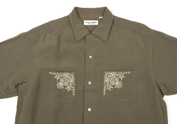 HIROKO HOMME Linen Rayon Embroidery Shirt K-176040_002