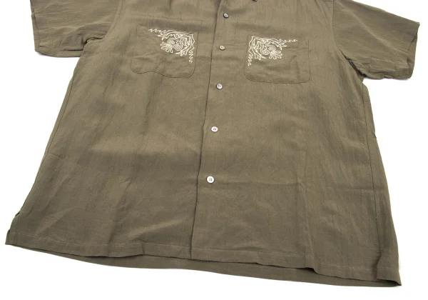 HIROKO HOMME Linen Rayon Embroidery Shirt K-176040_010