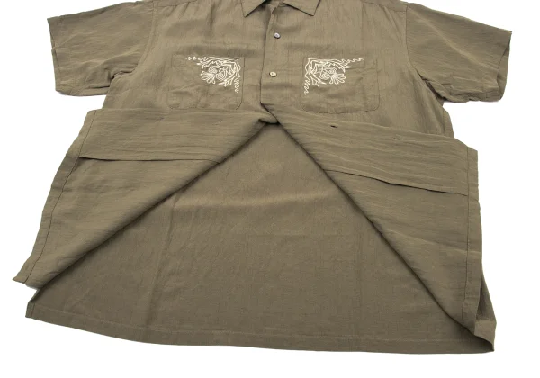 HIROKO HOMME Linen Rayon Embroidery Shirt K-176040_012