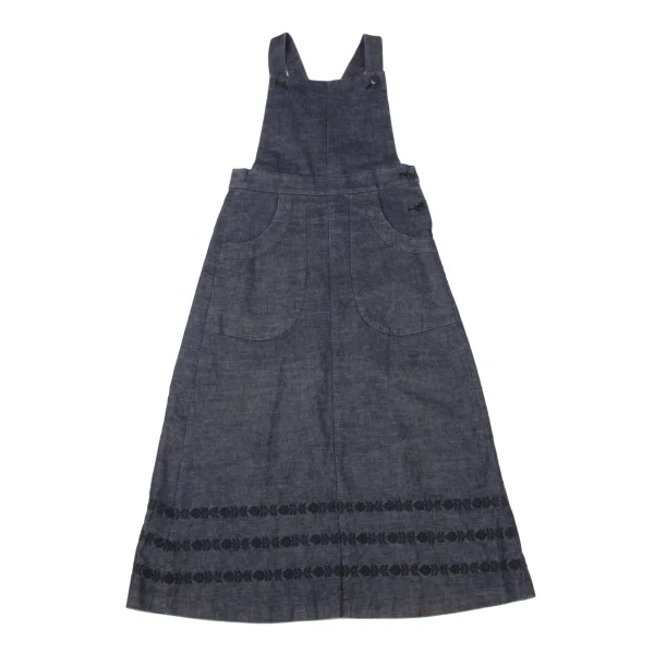 robe de chambre COMME des GARCONS Floral Embroidery Denim Overall Skirt K-176045_002