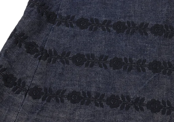robe de chambre COMME des GARCONS Floral Embroidery Denim Overall Skirt K-176045_009