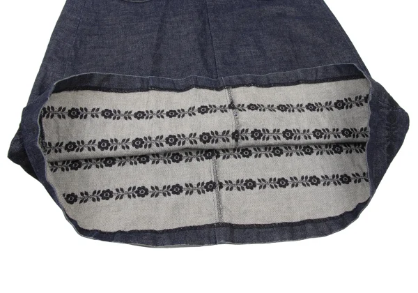 robe de chambre COMME des GARCONS Floral Embroidery Denim Overall Skirt K-176045_010