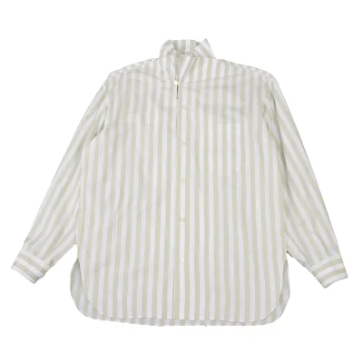 ISSEY MIYAKE MEN Striped Collar Design Long Sleeved Shirt 