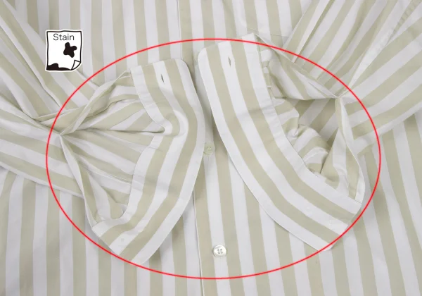 ISSEY MIYAKE MEN Striped Collar Design Long Sleeved Shirt  K-176048_010
