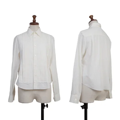 tricot COMME des GARCONS Front Tuck Cotton Sheeting Blouse