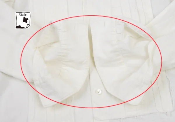 tricot COMME des GARCONS Front Tuck Cotton Sheeting Blouse K-176050_010