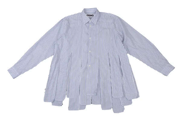 CDG Cutting Hem Design Striped Shirt K-176051_003