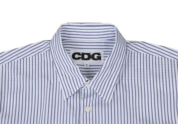 CDG Cutting Hem Design Striped Shirt K-176051_004
