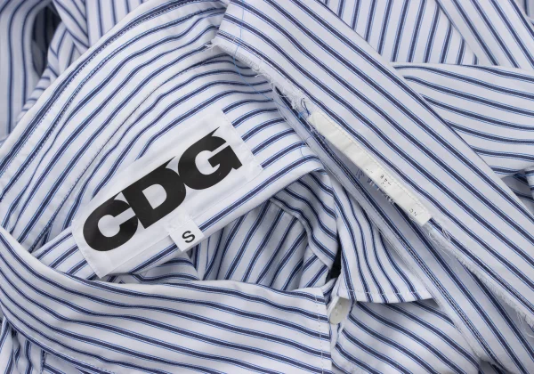CDG Cutting Hem Design Striped Shirt K-176051_011