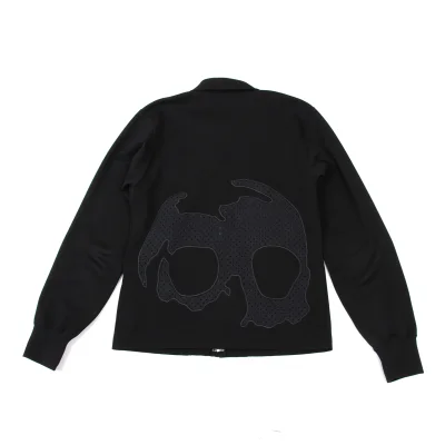 COMME des GARCONS HOMME PLUS Back Skull Perforated Design Zip Jacket