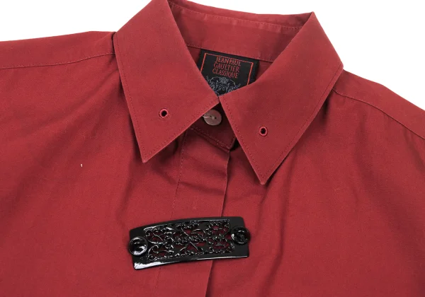 Jean Paul GAULTIER CLASSIQUE Metal Plate Design Cotton Shirt K-176054_007