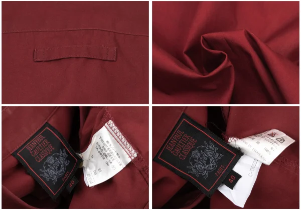 Jean Paul GAULTIER CLASSIQUE Metal Plate Design Cotton Shirt K-176054_020
