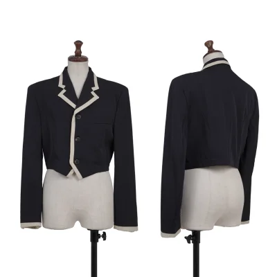 tricot COMME des GARCONS Wool Bicolor Switching Short Jacket