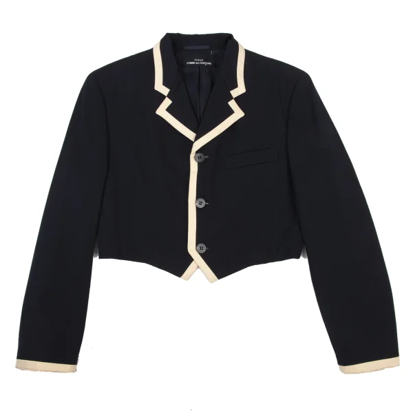 tricot COMME des GARCONS Wool Bicolor Switching Short Jacket K-176055_002