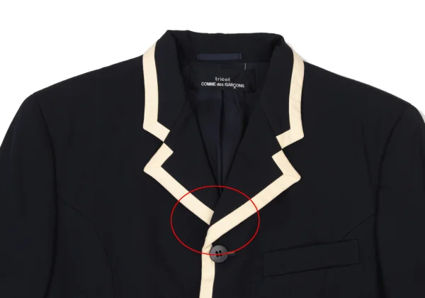 tricot COMME des GARCONS Wool Bicolor Switching Short Jacket K-176055_003