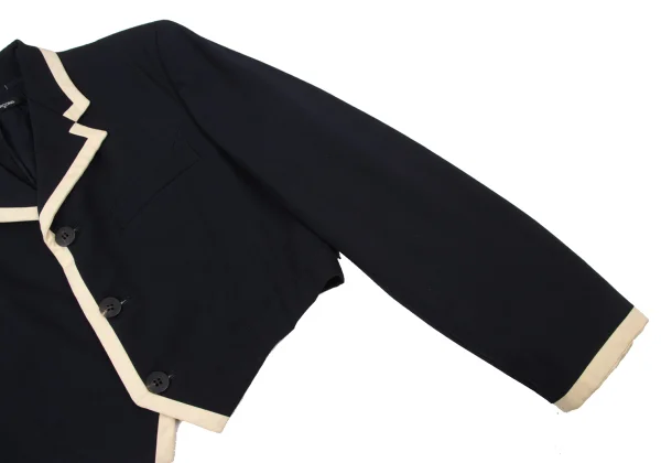 tricot COMME des GARCONS Wool Bicolor Switching Short Jacket K-176055_007