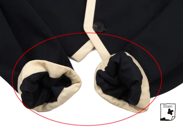tricot COMME des GARCONS Wool Bicolor Switching Short Jacket K-176055_009