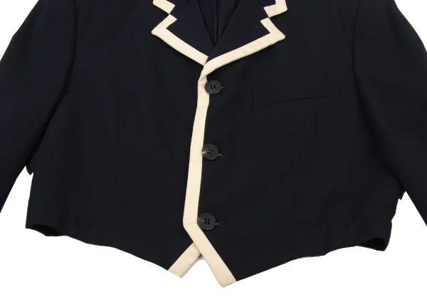 tricot COMME des GARCONS Wool Bicolor Switching Short Jacket K-176055_010